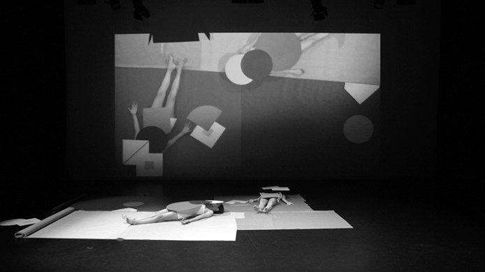 bodies covered in symbols bw